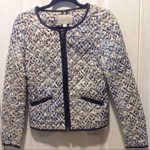Hinge Nordstrom Collarless Quilted Print Jacket